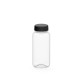 Trinkflasche Refresh klar-transparent 0,4 l - transparent/schwarz